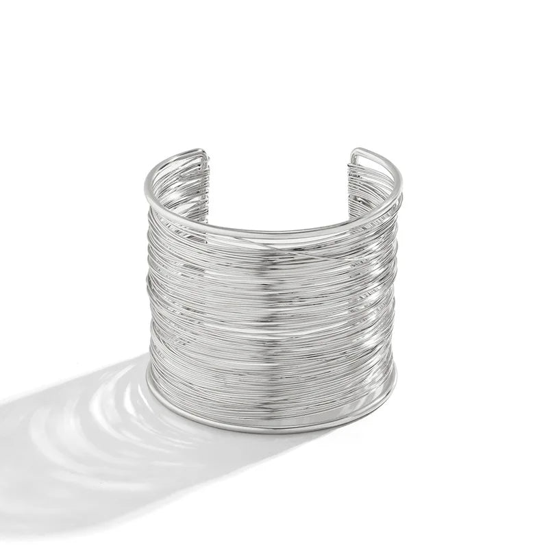 Alloy Spiral Armband Swirl Upper Arm Cuff Armlet Bangle Bracelet Egyptian Costume Accessory for Women Gold Silver Color