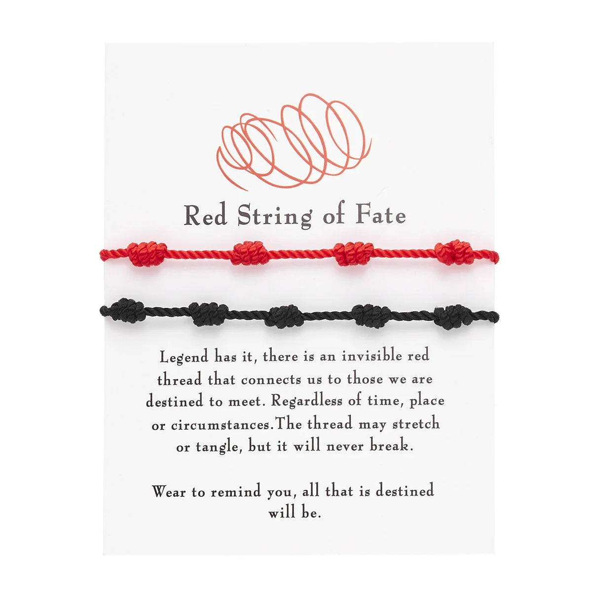 7 Knots Red Black String Bracelets For Women Men Lucky Amulet Heart Handmade Rope Bracelets Friendship Couple Wristband Jewelry