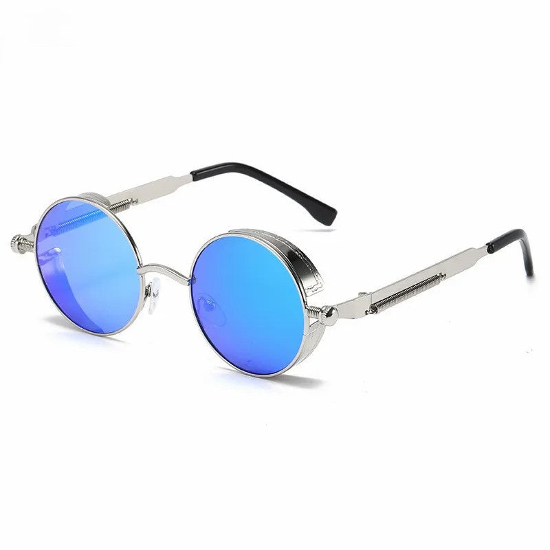 Metal Steampunk Sunglasses Men Women Fashion Round Glasses Brand Designer Vintage Sun Glasses High Quality Oculos de sol 2021