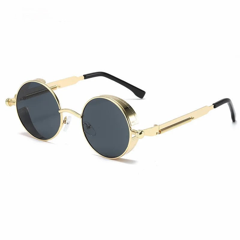 Metal Steampunk Sunglasses Men Women Fashion Round Glasses Brand Designer Vintage Sun Glasses High Quality Oculos de sol 2021