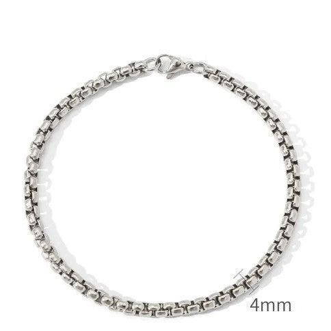 316L Stainless Steel Cuban Chain Bracelet for Men Women Figaro Vintage Metal Viking Kpop Cute Luxury Jewelry Gift